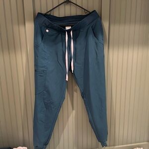 Figs Caribbean blue Zamora jogger pants! Size large. Only worn a few times!